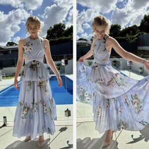 Zimmermann everley draped bow midi dress